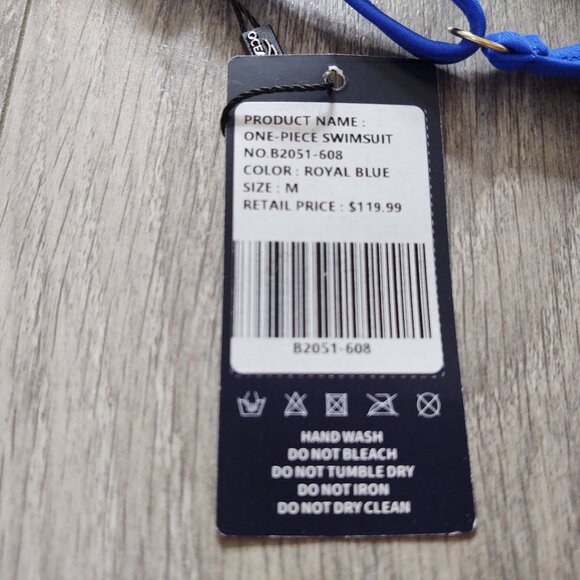 NWT Ocean Blues Low Back Thong One Piece Swimsuit - Picture 10 of 16